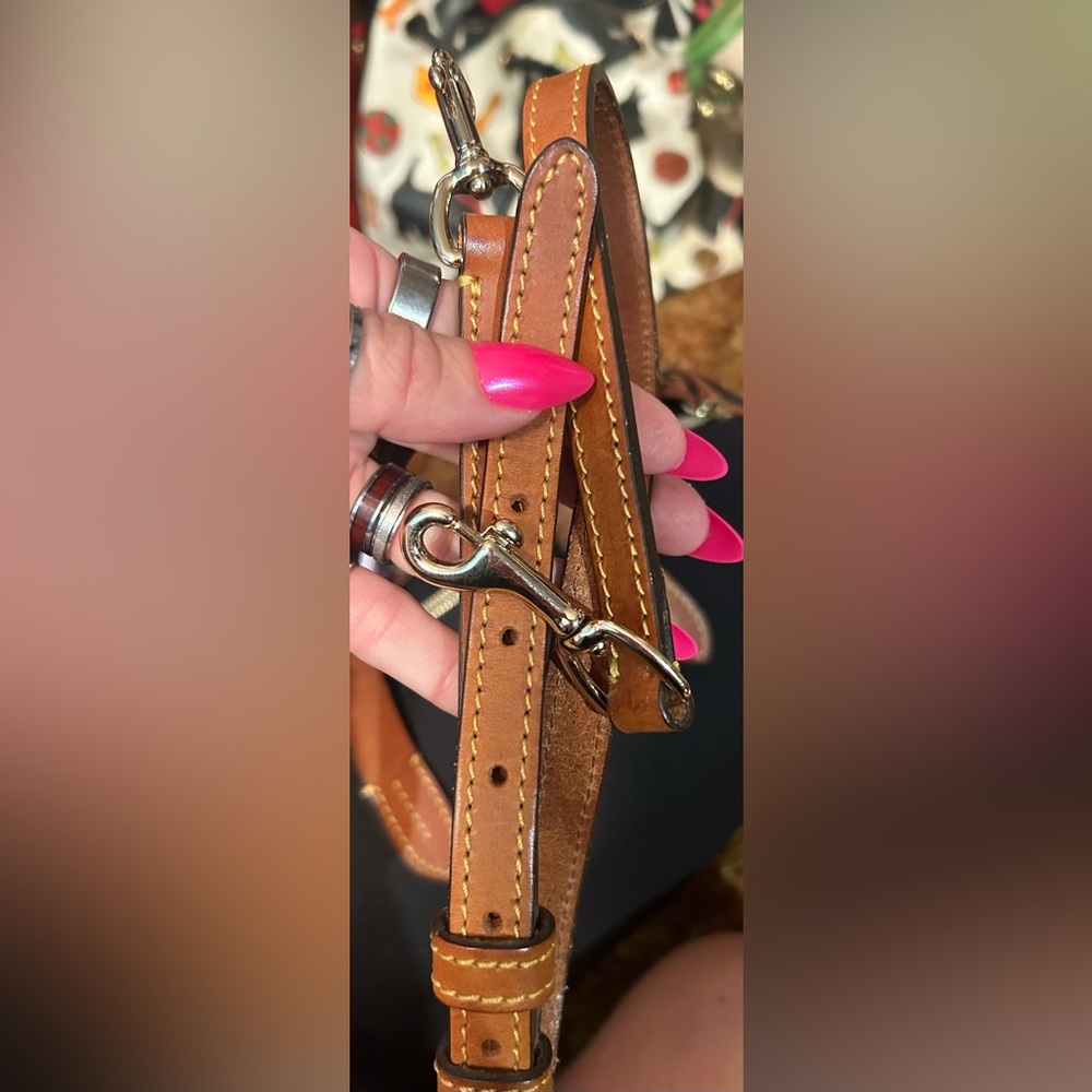 Dooney & Bourke All Weather Nylon & Leather Dome Satchel Bag w/ Crossbody Strap - Picture 9 of 13